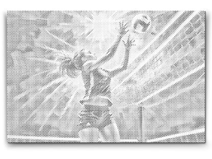 Mal-med-prikker -  Volleyballspiller
