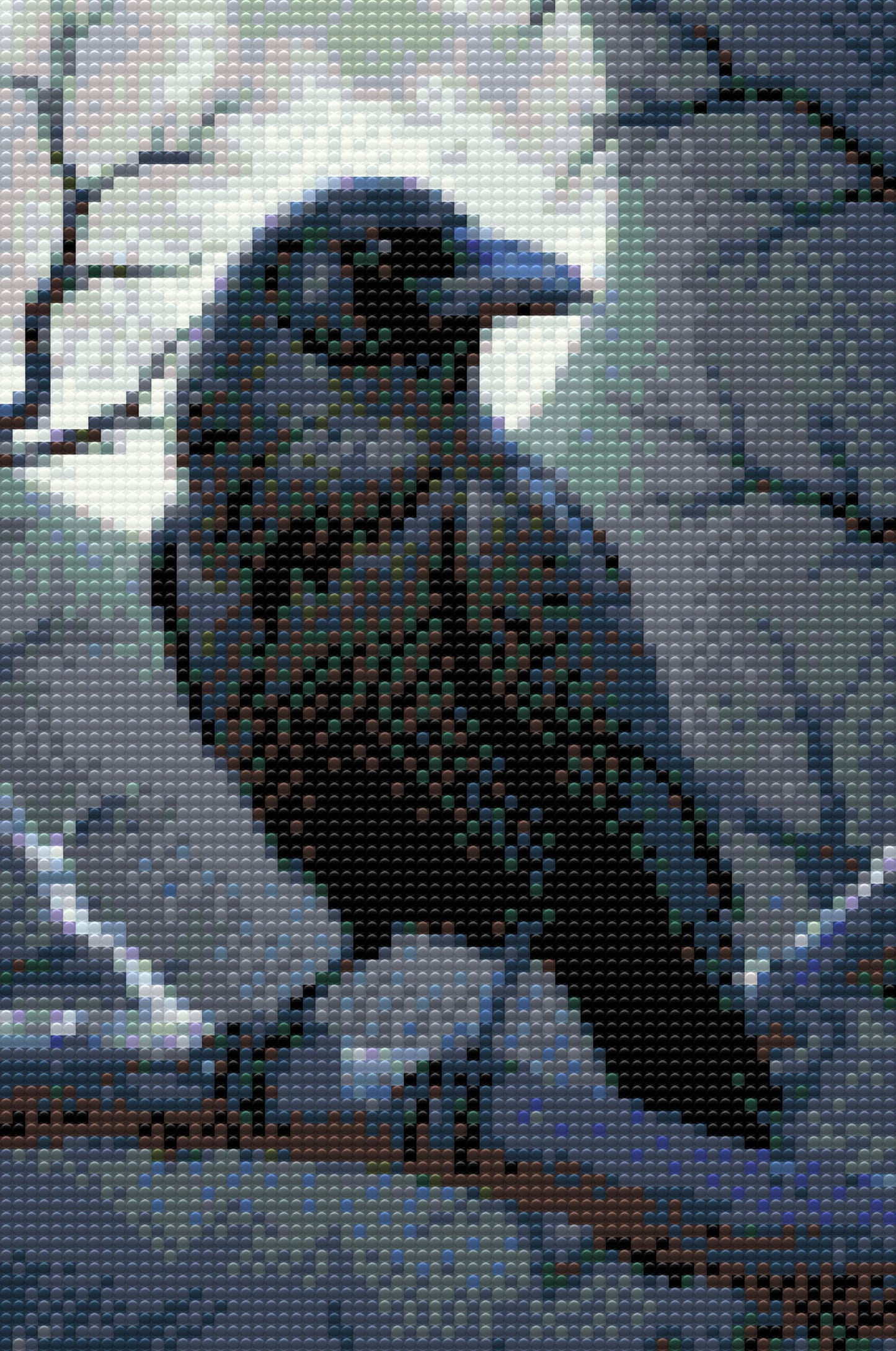 Diamond Painting - Ravn på en gren