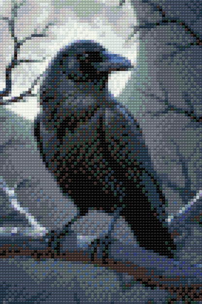 Diamond Painting - Ravn på en gren
