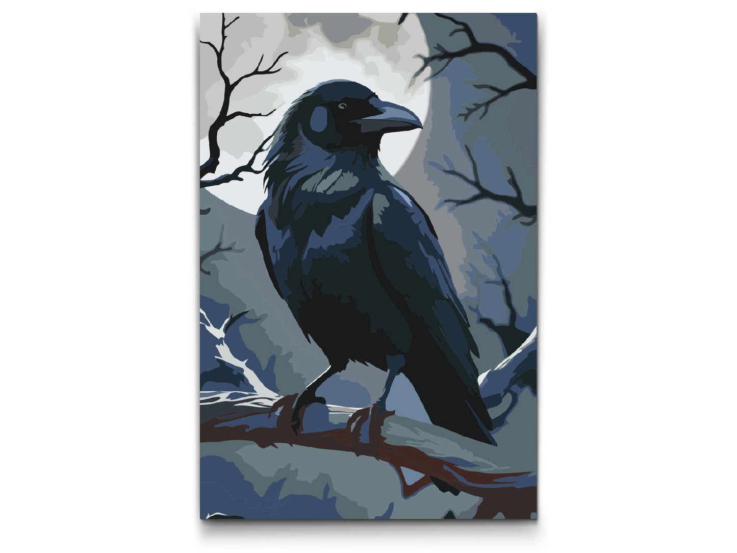 Paint by Numbers - Ravn på en gren