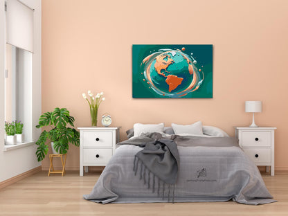 Paint by Numbers - Abstrakt planet Jorden