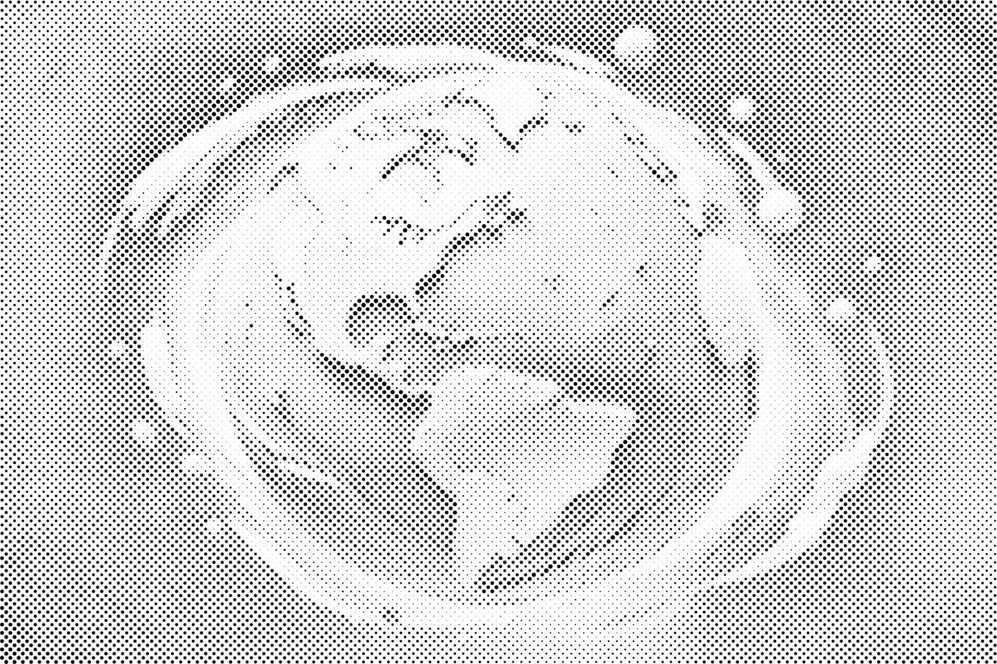 Mal-med-prikker -  Abstrakt planet Jorden