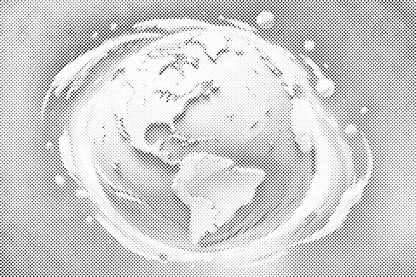 Mal-med-prikker -  Abstrakt planet Jorden