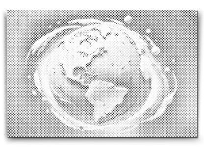 Mal-med-prikker -  Abstrakt planet Jorden