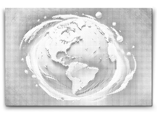 Mal-med-prikker -  Abstrakt planet Jorden