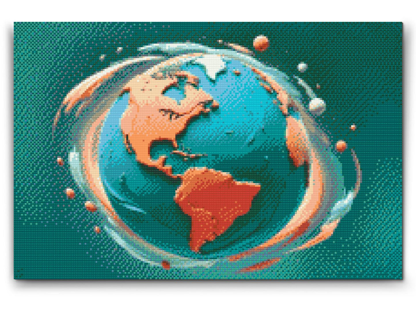 Diamond Painting - Abstrakt planet Jorden