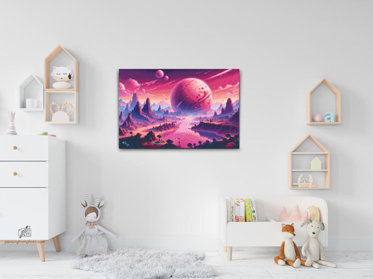 Diamond Painting - Abstrakt planet i rummet
