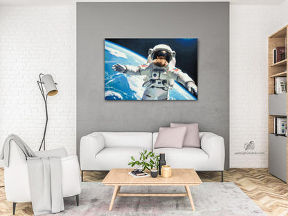 Diamond Painting - Astronaut med planeten Jorden