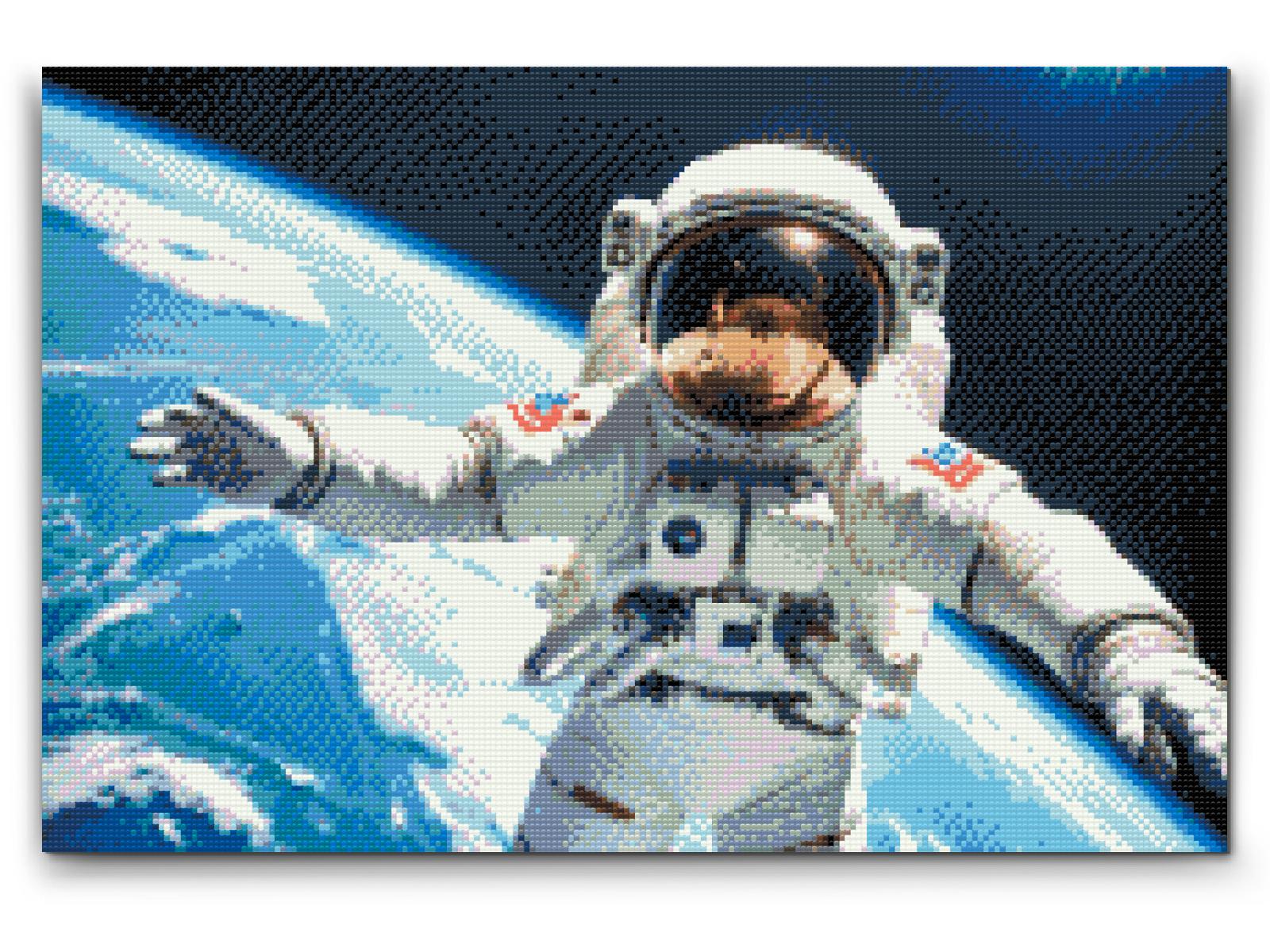 Diamond Painting - Astronaut med planeten Jorden