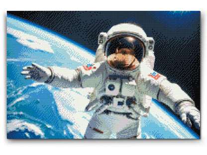 Diamond Painting - Astronaut med planeten Jorden