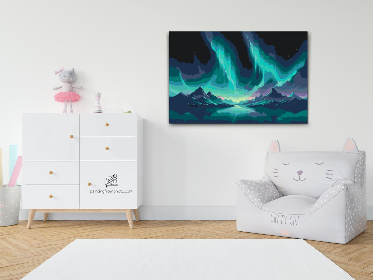 Paint by Numbers - Nordlys over bjergene