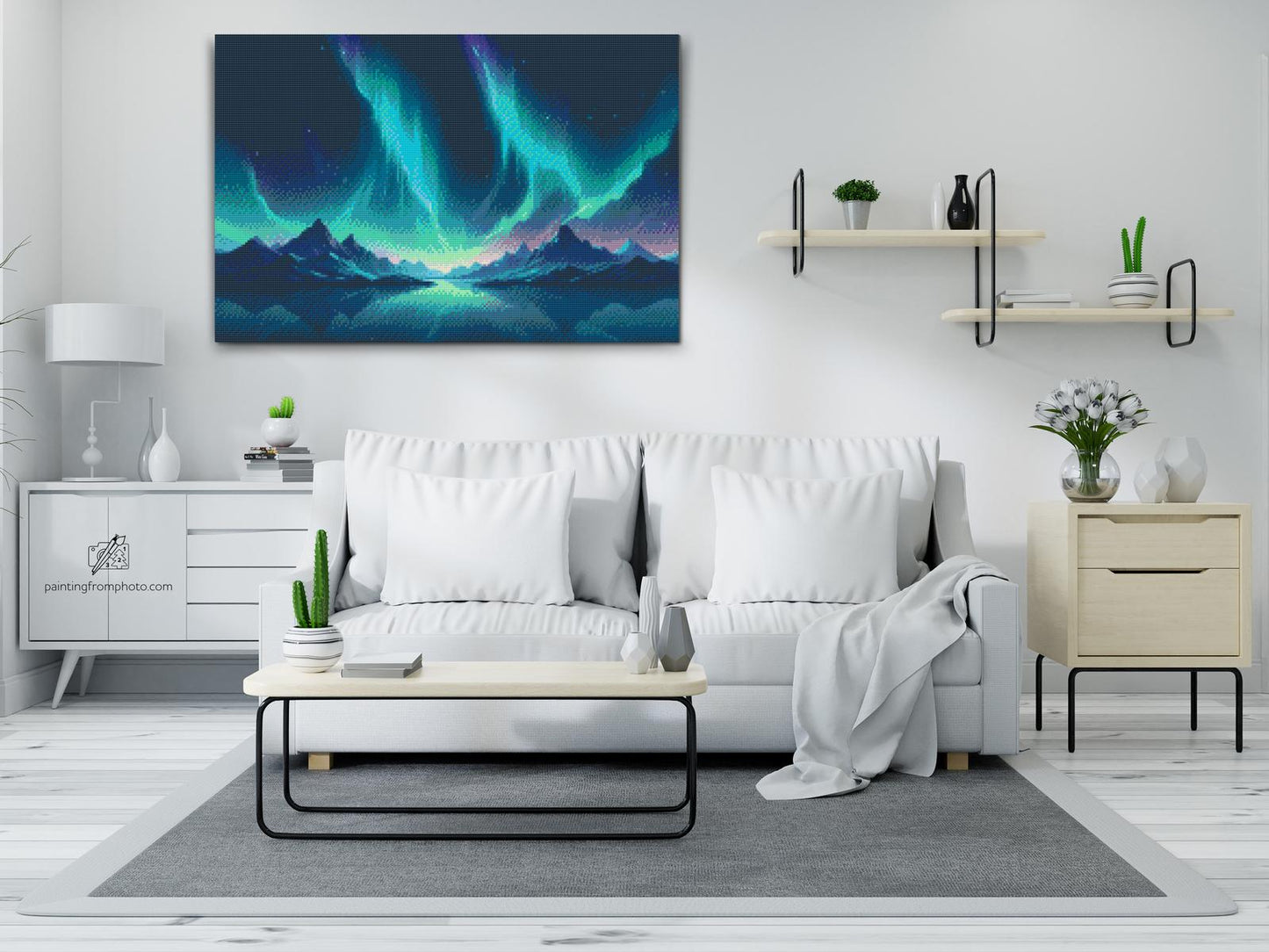 Diamond Painting - Nordlys over bjergene
