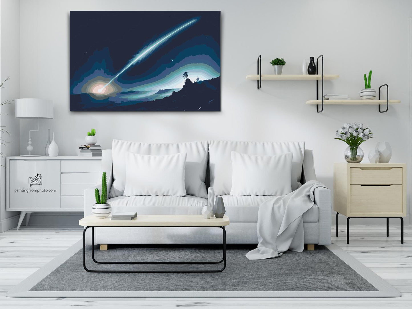 Paint by Numbers - Komet, der flyver på himlen