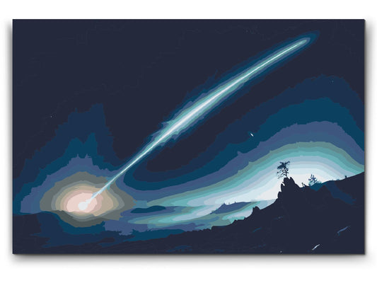 Paint by Numbers - Komet, der flyver på himlen