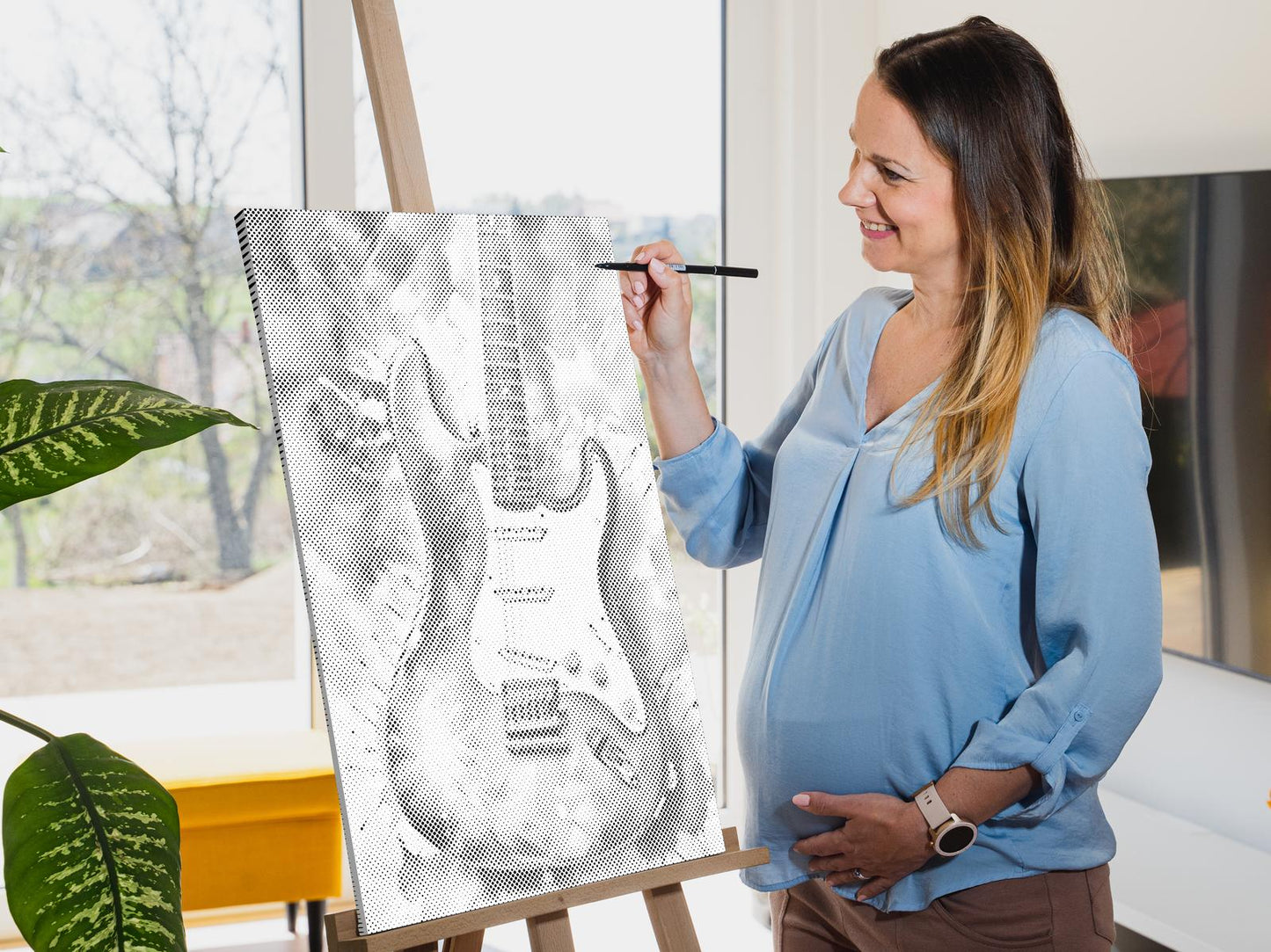 Mal-med-prikker -  Elguitar 2