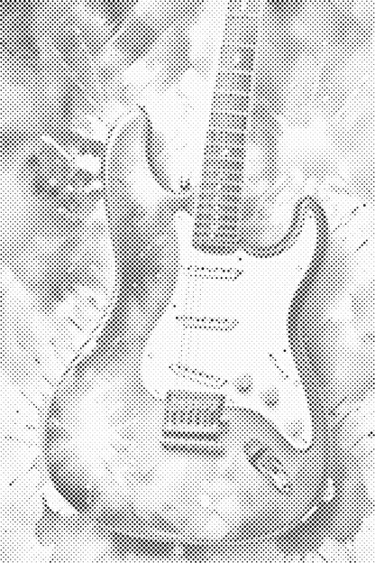 Mal-med-prikker -  Elguitar 2