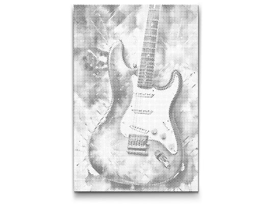 Mal-med-prikker -  Elguitar 2