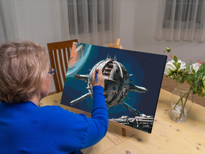 Paint by Numbers - Futuristisk rumstation