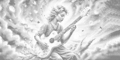 Mal-med-prikker -  Guitarist i skyerne