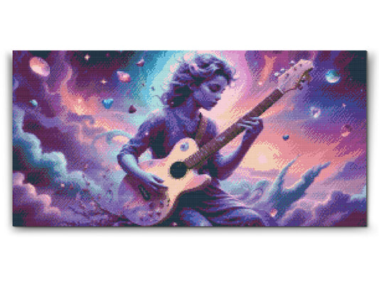 Diamond Painting - Guitarist i skyerne