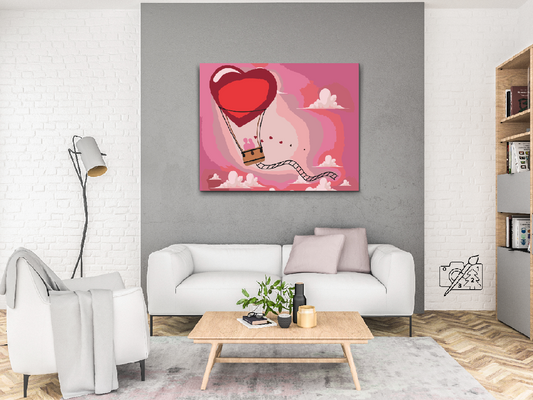 Paint by Numbers - Kærlighedsballon