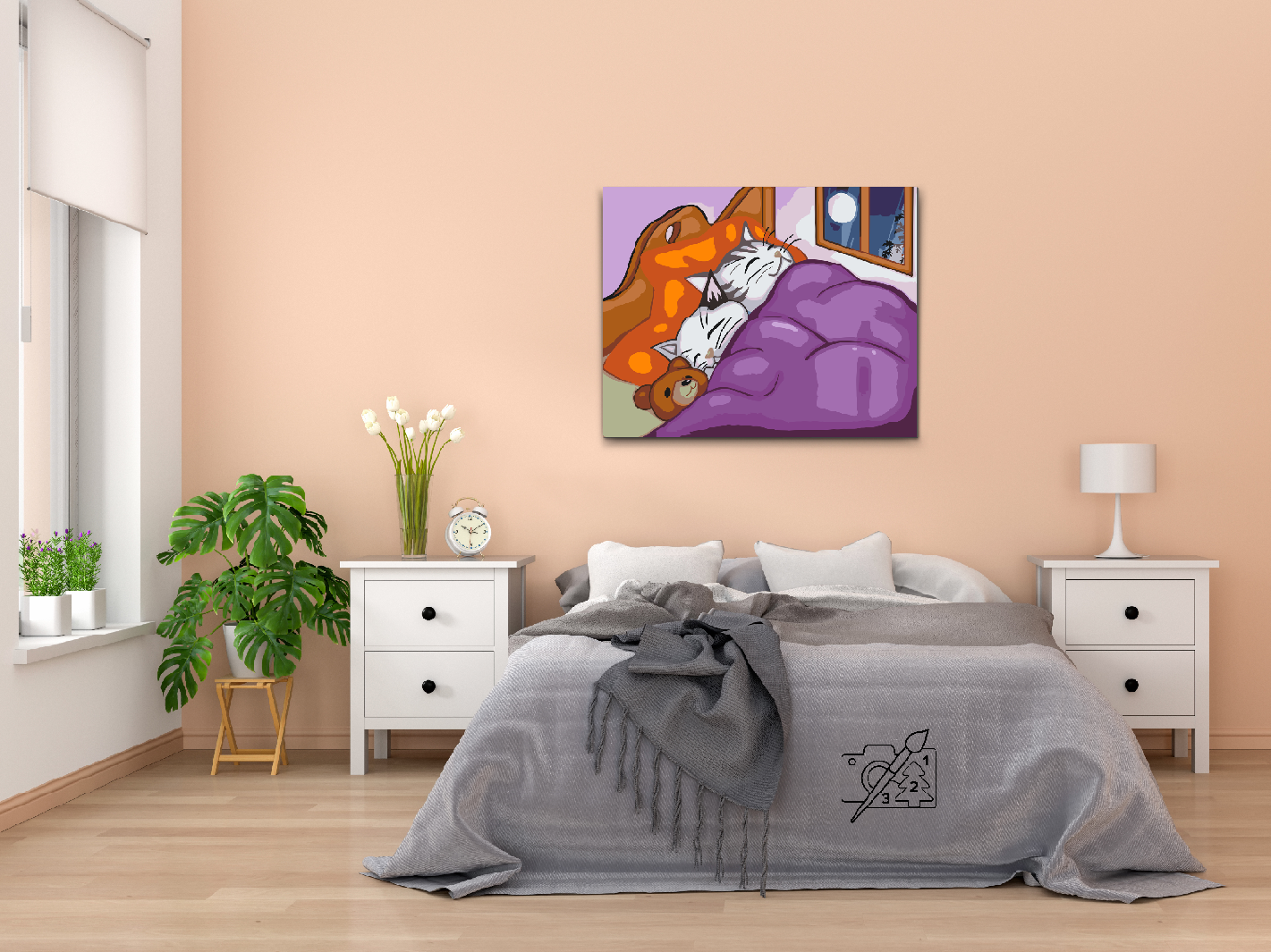 Paint by Numbers - Killinger og Teddy i én seng