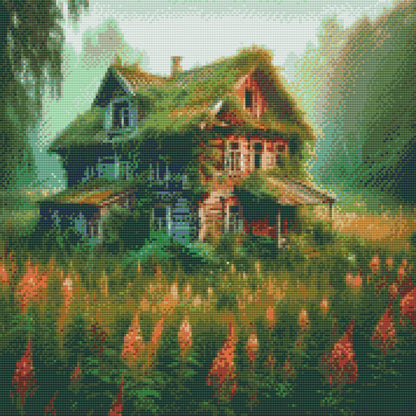 Diamond Painting - Forladt hus i skoven