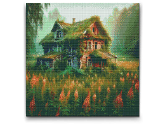 Diamond Painting - Forladt hus i skoven