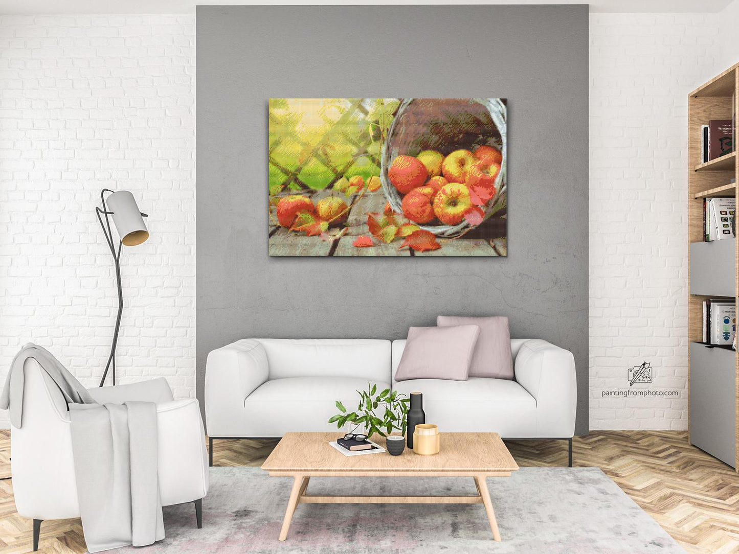 Diamond Painting - Æbler i en kurv