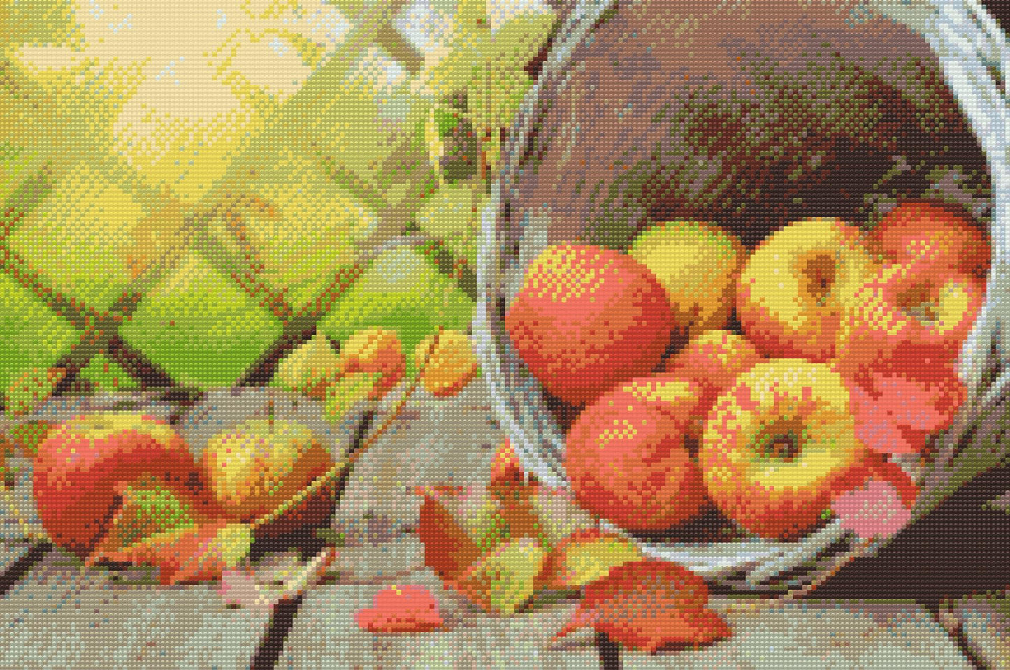 Diamond Painting - Æbler i en kurv