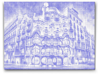 Mal-med-prikker -  Casa Batlló, Barcelona