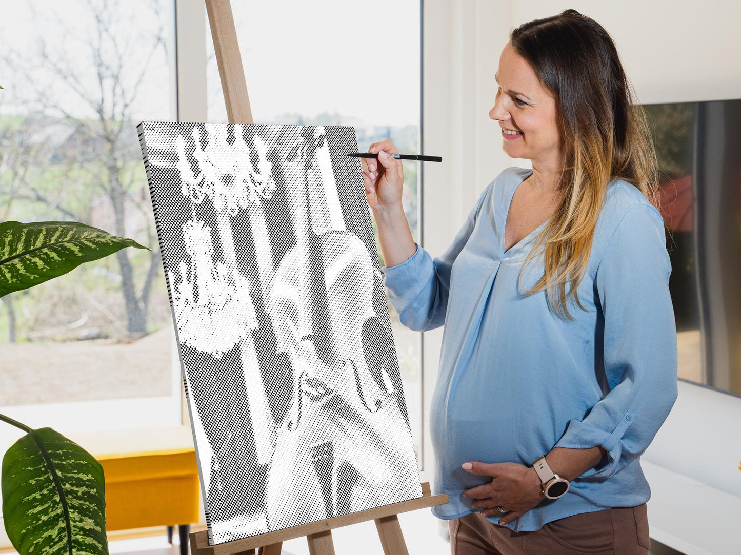 Mal-med-prikker -  Cello i salen