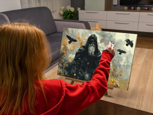 Paint by Numbers - Odin – Gud for død, krig og magi