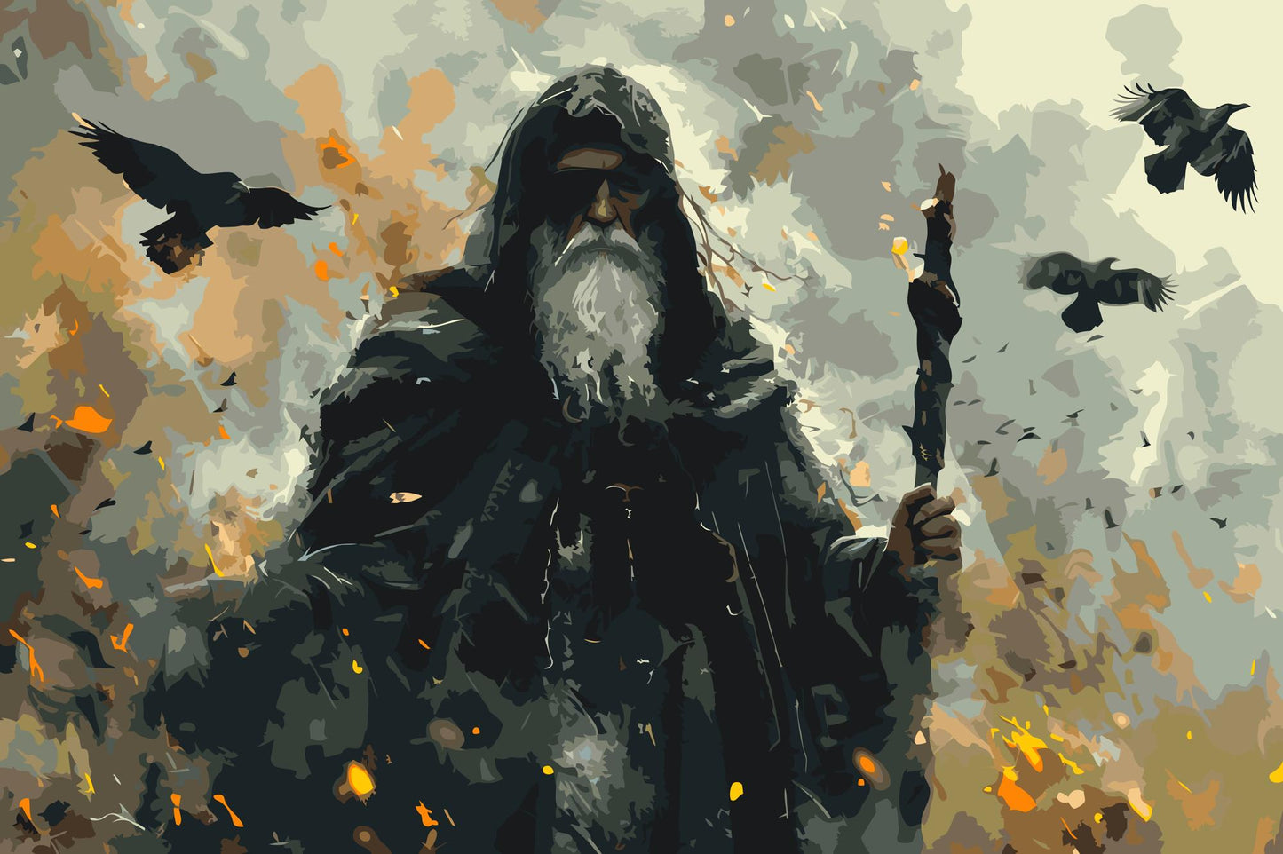 Paint by Numbers - Odin – Gud for død, krig og magi
