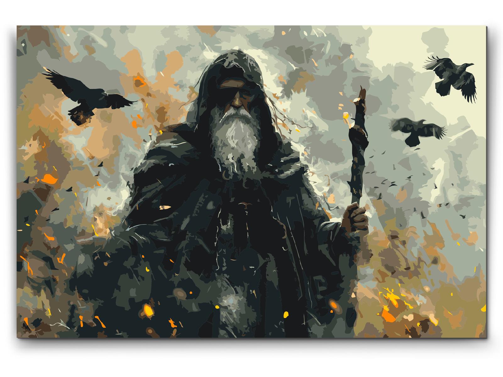 Paint by Numbers - Odin – Gud for død, krig og magi