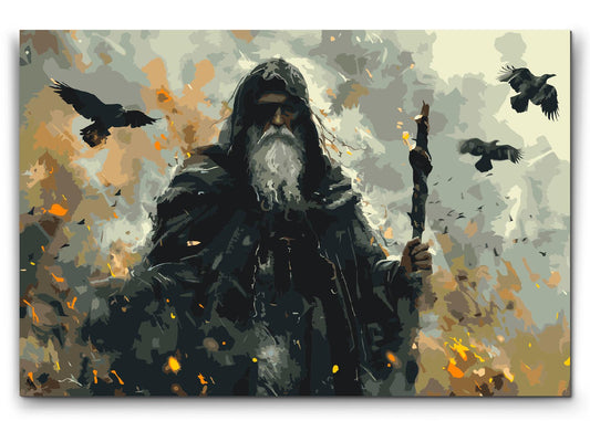 Paint by Numbers - Odin – Gud for død, krig og magi