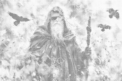 Mal-med-prikker -  Odin – Gud for død, krig og magi
