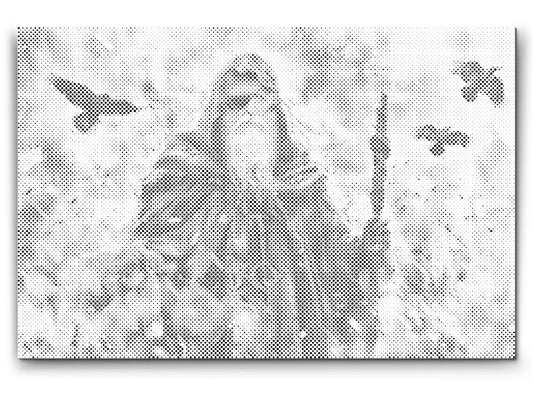 Mal-med-prikker -  Odin – Gud for død, krig og magi