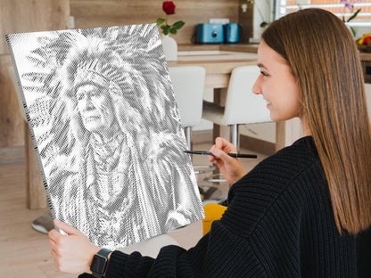 Mal-med-prikker -  Gammelindianer