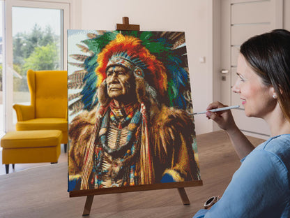 Diamond Painting - Gammelindianer