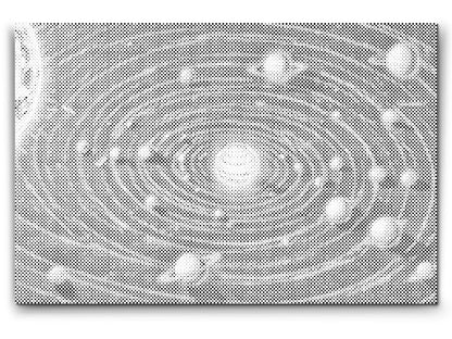 Mal-med-prikker -  Planeternes layout