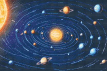 Diamond Painting - Planeternes layout