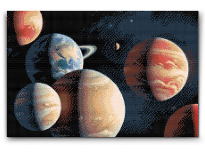 Diamond Painting - Planeter i rummet
