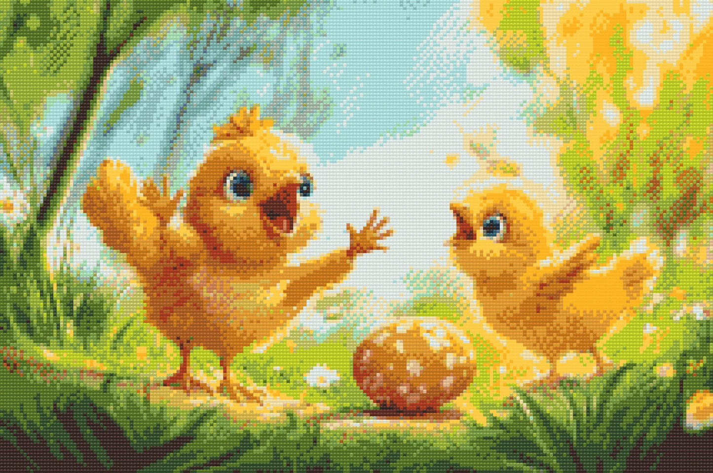 Diamond Painting - Syngende kyllinger