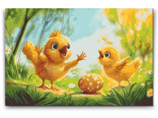 Diamond Painting - Syngende kyllinger