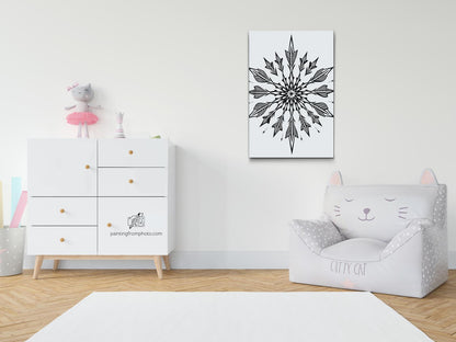 Paint by Numbers - Arrow Mandala