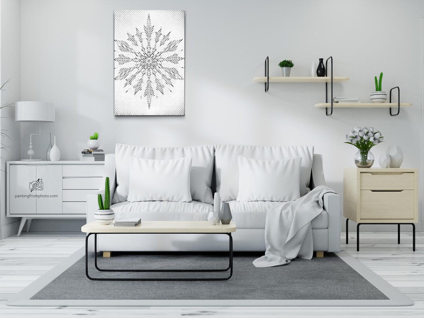 Mal-med-prikker -  Arrow Mandala