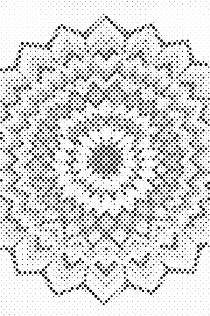 Mal-med-prikker -  Geometrisk Mandala