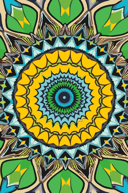 Paint by Numbers - Mandala inspireret af naturen