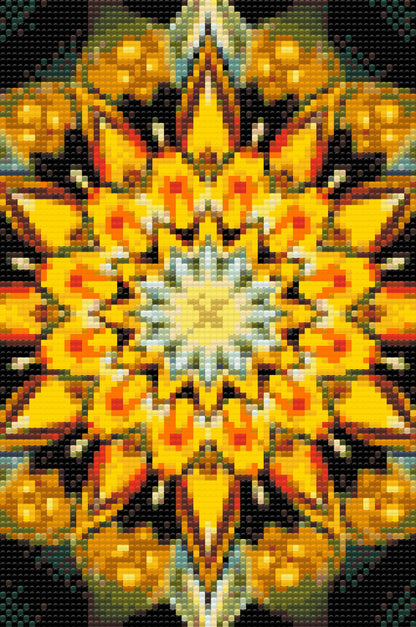 Diamond Painting - Mandala i solfarver